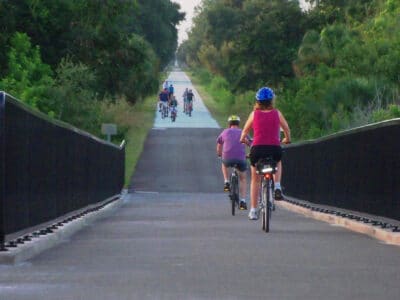 Bicyclists On Legacy Trail