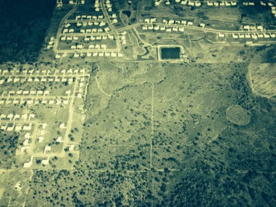 Historic Aerial View Of Gulf Gate During Construction Of Subdivision
